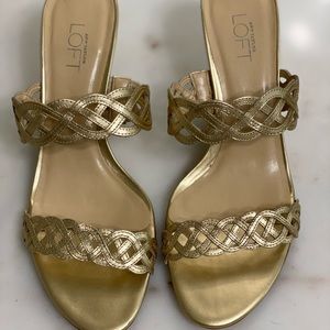 Ann Taylor Loft 3 inch heel sandals